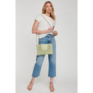 Woman wearing Mint Moda Luxe Valentina Crossbody 842017111726 View 4 | Mint