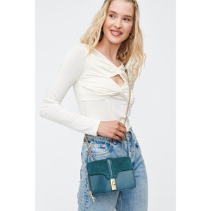 Woman wearing Emerald Moda Luxe Mila Crossbody 842017130604 View 1 | Emerald