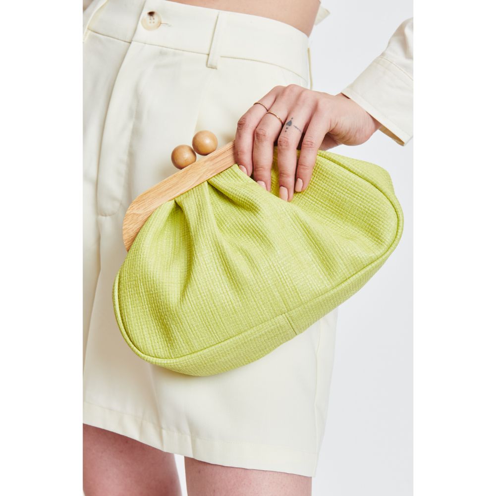 Woman wearing Lime Moda Luxe Enya Clutch 842017131250 View 4 | Lime