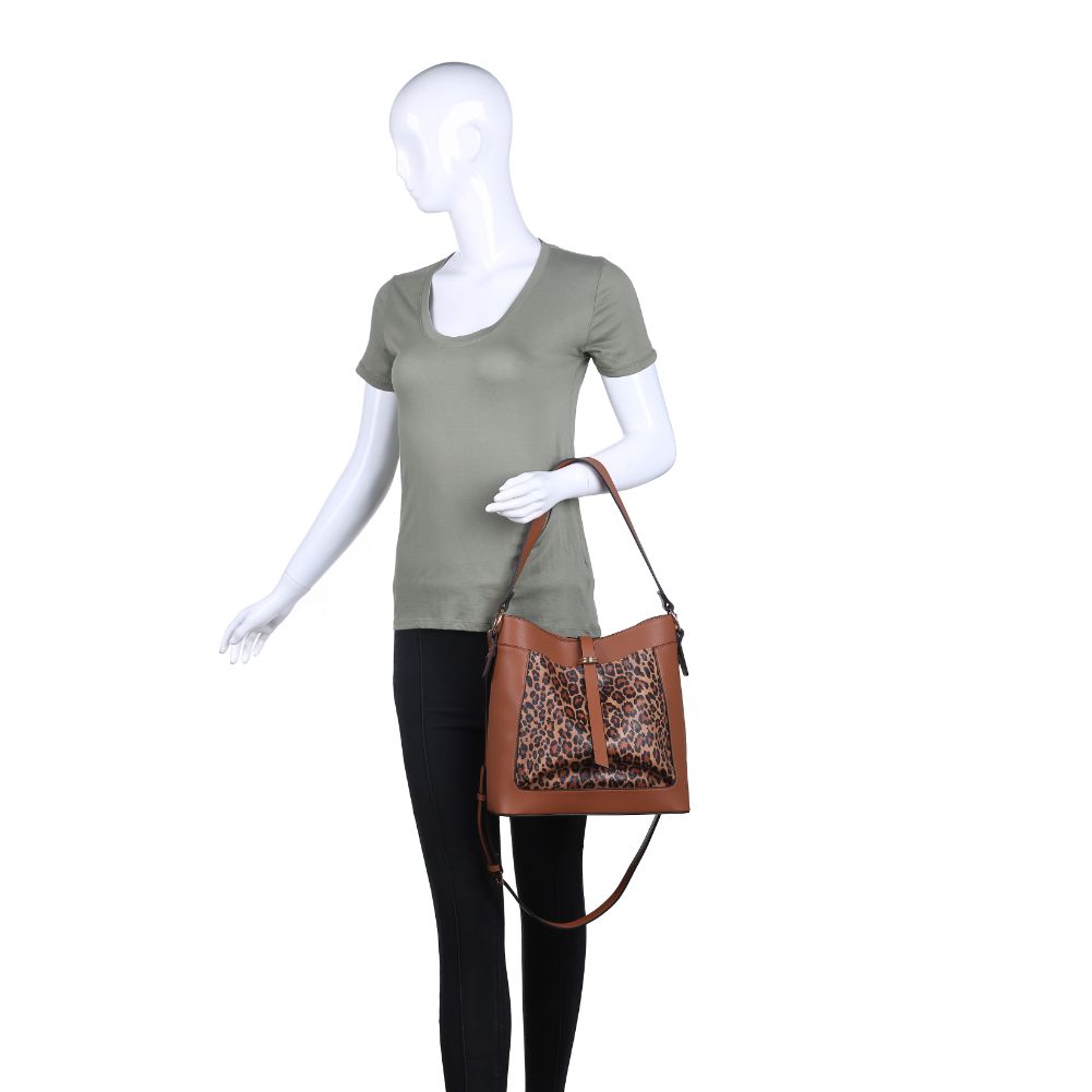 Product Image of Moda Luxe Natasha Hobo 842017122739 View 5 | Tan Leopard