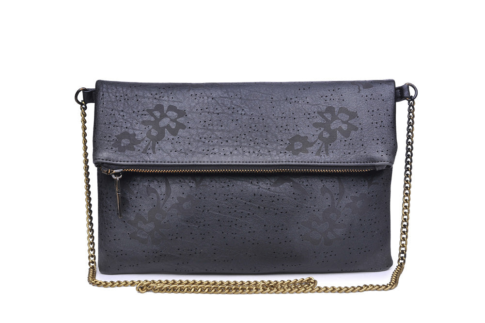 Product Image of Moda Luxe Poppy Clutch 842017107965 View 1 | Gunmetal