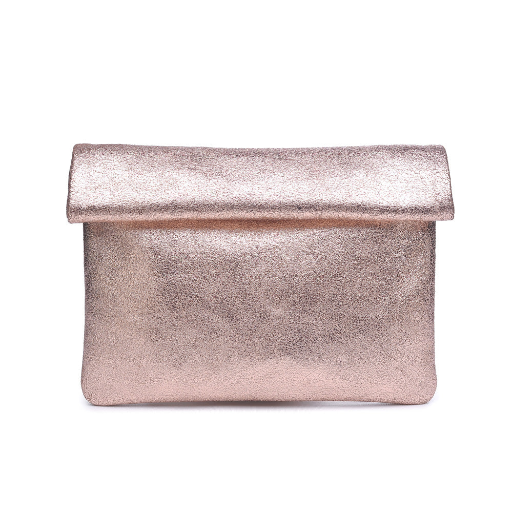 Product Image of Moda Luxe Gianna Metallic Clutch 842017110798 View 5 | Rose Gold