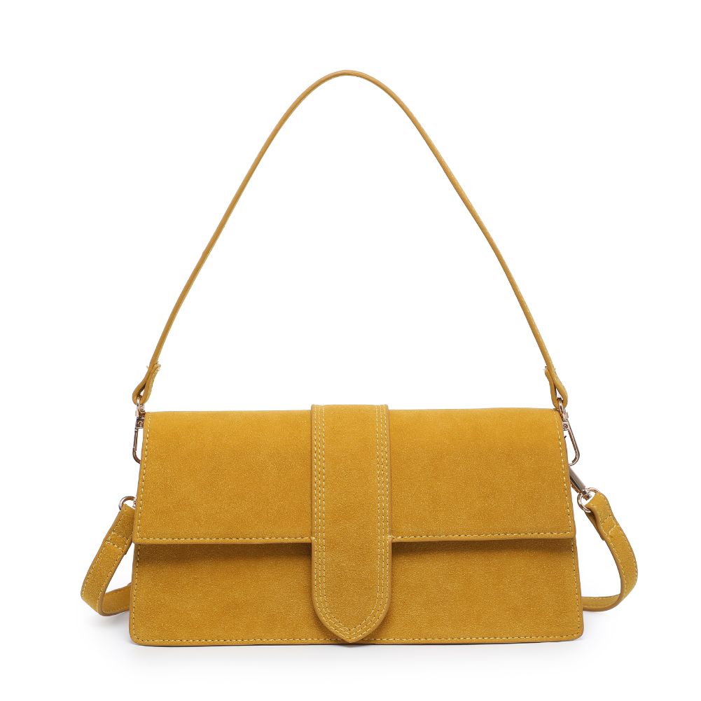 Product Image of Moda Luxe Violet - Suede Crossbody 842017130758 View 5 | Yellow