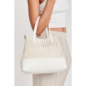 Woman wearing White Moda Luxe Monaco Tote 842017123965 View 2 | White