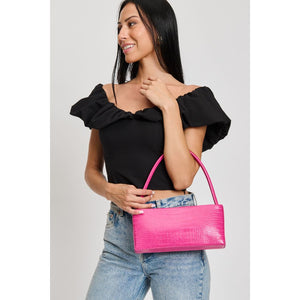 Woman wearing Fuchsia Moda Luxe Mandy Crossbody 842017133315 View 2 | Fuchsia