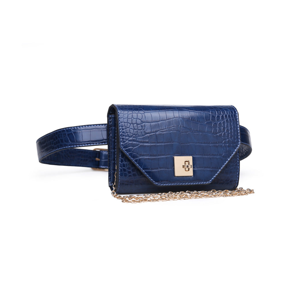 Product Image of Moda Luxe Vera Croc Belt Bag 842017115809 View 2 | Navy