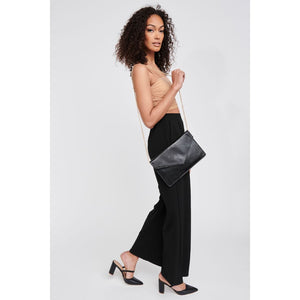 Woman wearing Black Moda Luxe Romy Clutch 842017118145 View 3 | Black
