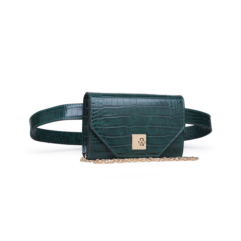 Product Image of Moda Luxe Vera Croc Belt Bag 842017115793 View 2 | Emerald