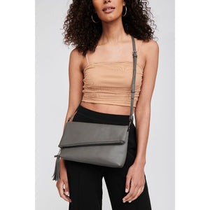 Woman wearing Charcoal Moda Luxe Maribel Crossbody 842017123514 View 1 | Charcoal