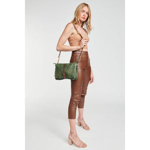Woman wearing Olive Moda Luxe Kimberly Crossbody 842017117636 View 3 | Olive