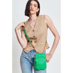 Woman wearing Kelly Green Moda Luxe Chantal Crossbody 842017131496 View 1 | Kelly Green