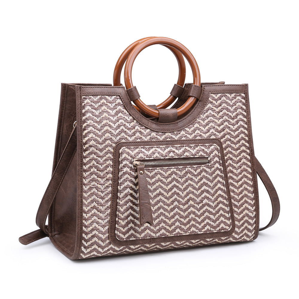 Product Image of Moda Luxe Laguna Print Satchel 842017118879 View 6 | Brown