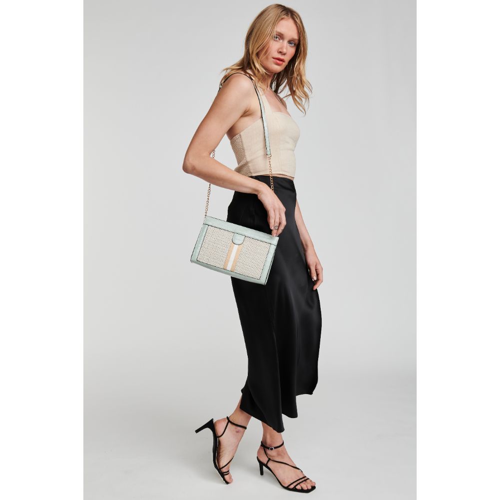 Woman wearing Seafoam Moda Luxe Jax Crossbody 842017124665 View 3 | Seafoam