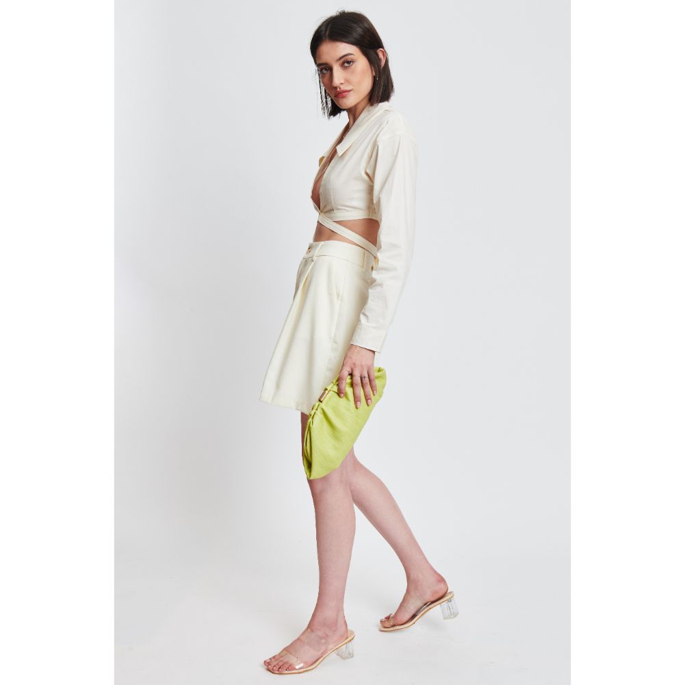 Woman wearing Lime Moda Luxe Jewel Clutch 842017131885 View 2 | Lime
