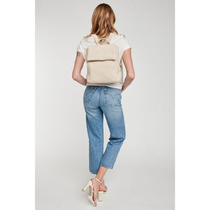 Woman wearing Ivory Moda Luxe Aurie Backpack 842017127277 View 4 | Ivory