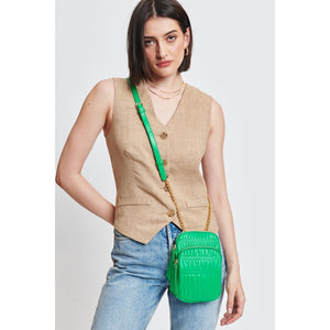 Woman wearing Kelly Green Moda Luxe Chantal Crossbody 842017131496 View 2 | Kelly Green