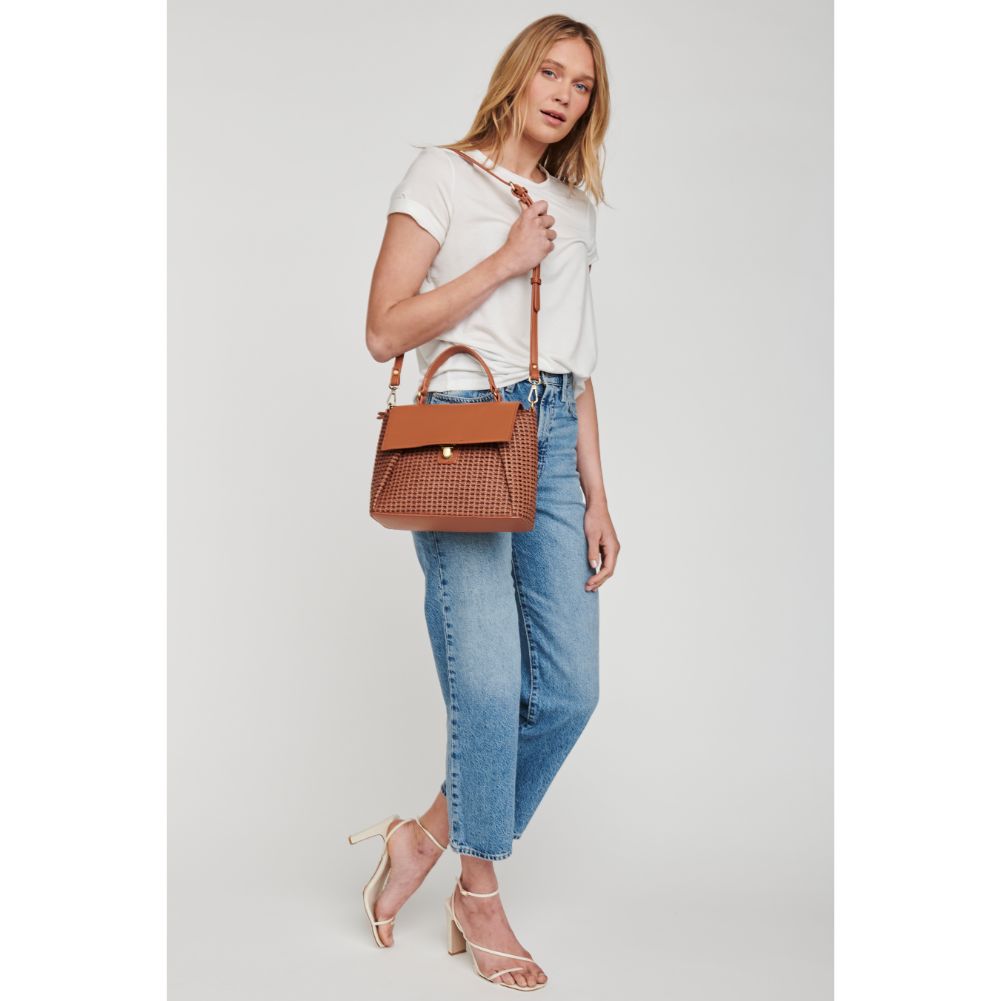 Woman wearing Brown Moda Luxe Sydney Crossbody 842017124849 View 4 | Brown