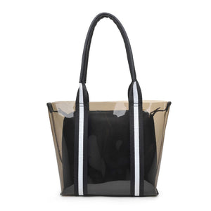 Product Image of Moda Luxe Jacelyne Tote 842017124924 View 7 | Black White