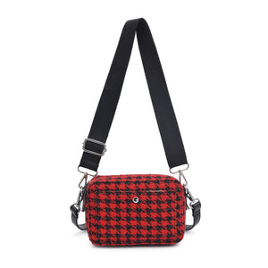 Product Image of Moda Luxe Keekee - Houndstooth Crossbody 842017133049 View 5 | Red