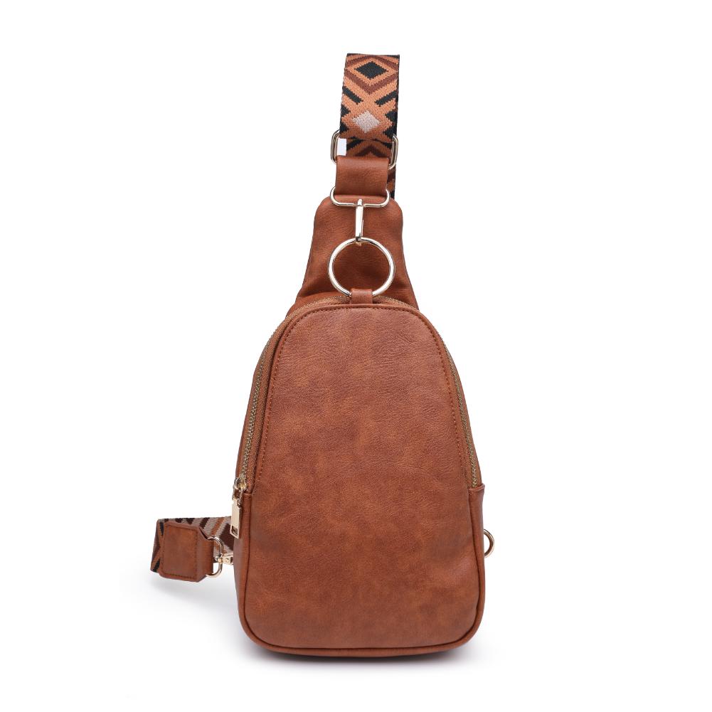 Product Image of Moda Luxe Regina Sling Backpack 842017135975 View 5 | Cognac