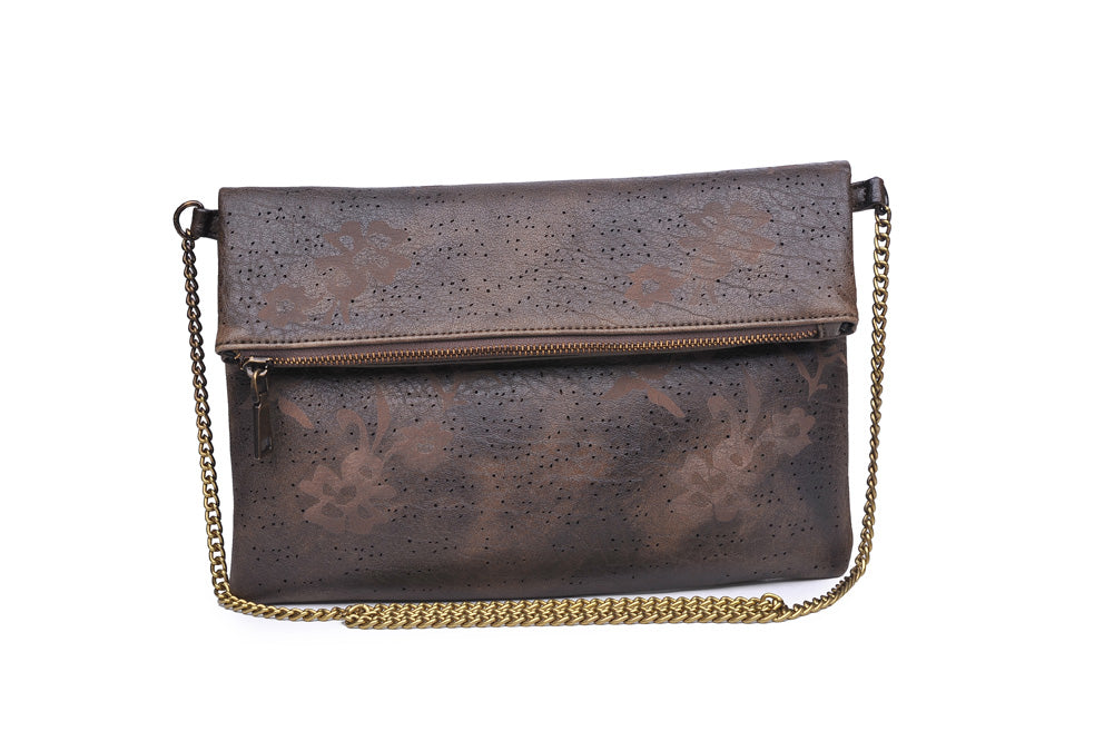 Product Image of Moda Luxe Poppy Clutch 842017107996 View 1 | Chocolate