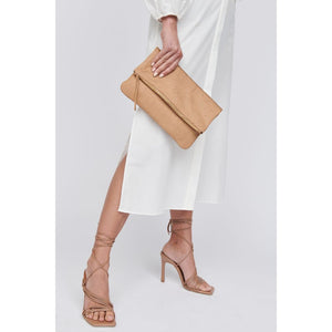 Woman wearing Nude Moda Luxe Alicia Clutch 842017117995 View 2 | Nude