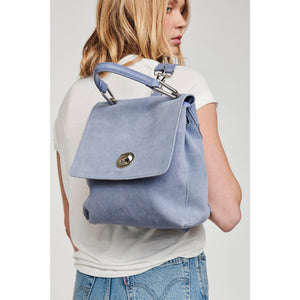 Woman wearing Denim Moda Luxe Antoinette Backpack 842017120414 View 2 | Denim