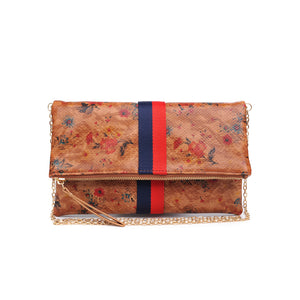 Product Image of Moda Luxe Jules Print Clutch 842017119418 View 5 | Tan