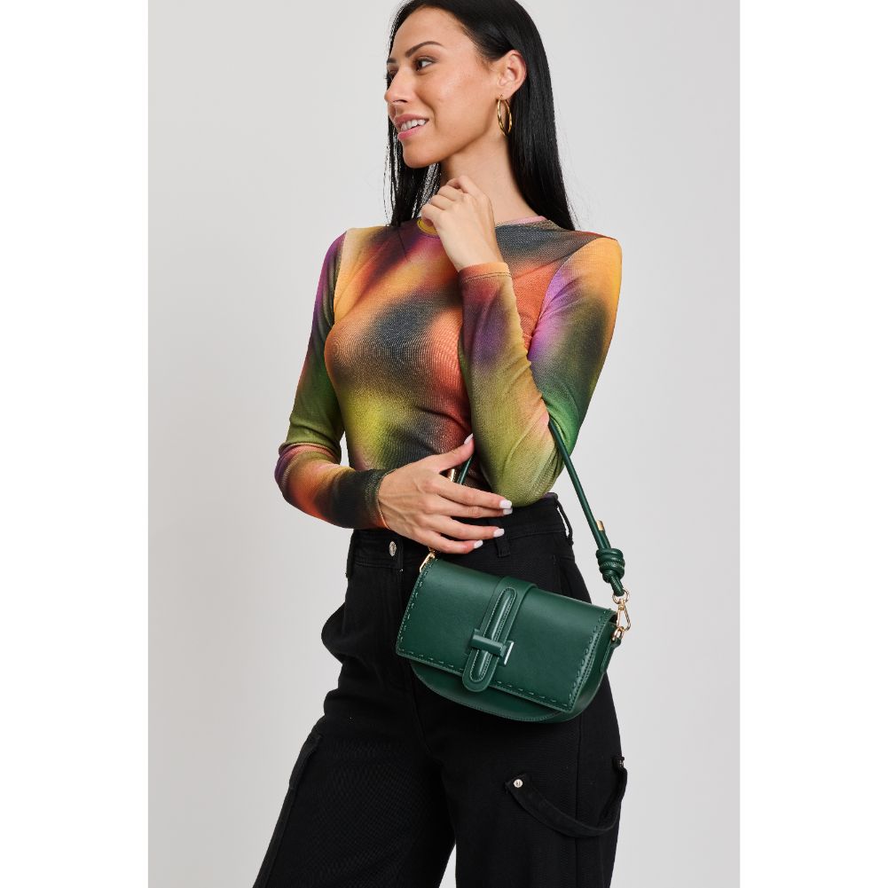 Woman wearing Emerald Moda Luxe Norah Crossbody 842017133667 View 2 | Emerald