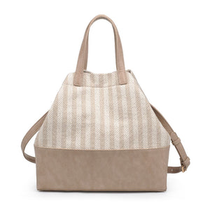 Product Image of Product Image of Moda Luxe Ingrid Tote 842017124993 View 3 | Natural Herringbone