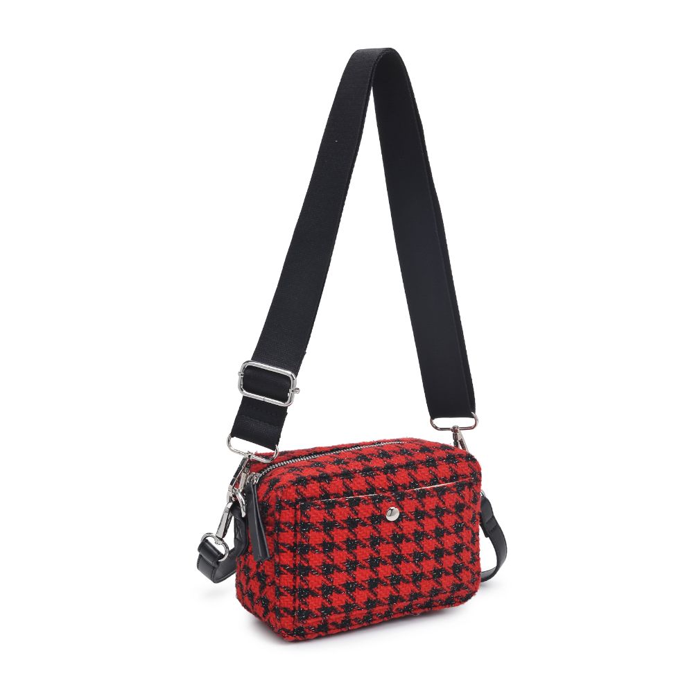 Product Image of Moda Luxe Keekee - Houndstooth Crossbody 842017133049 View 6 | Red