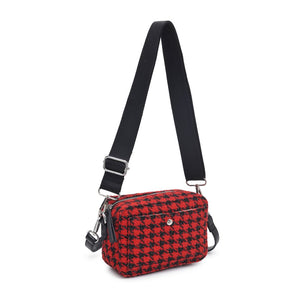 Product Image of Moda Luxe Keekee - Houndstooth Crossbody 842017133049 View 6 | Red