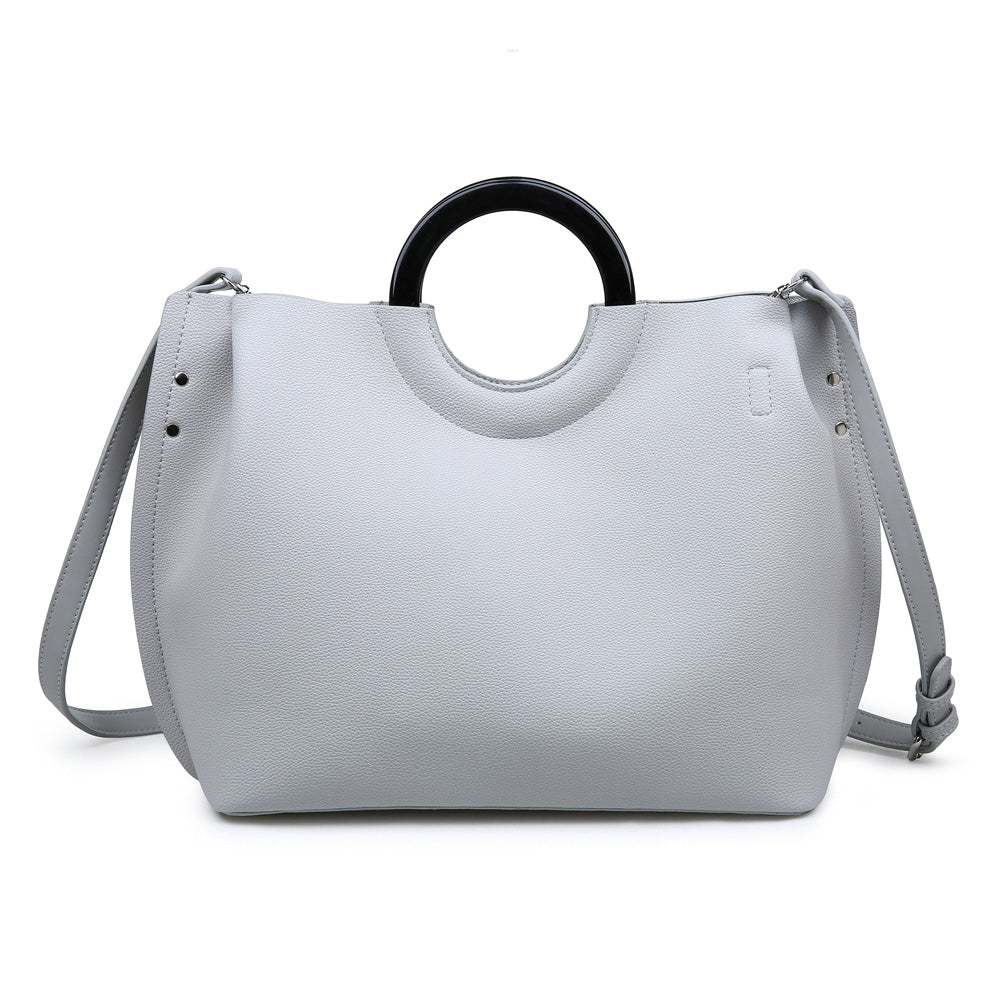 Product Image of Moda Luxe Rebecca Satchel 842017114482 View 5 | Grey