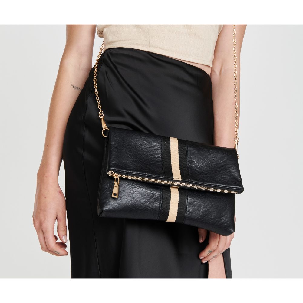 Woman wearing Black Moda Luxe Jules Clutch 842017116905 View 1 | Black