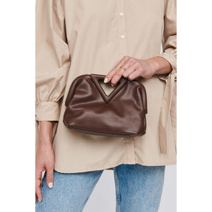 Woman wearing Chocolate Moda Luxe Kylie Crossbody 842017128922 View 4 | Chocolate