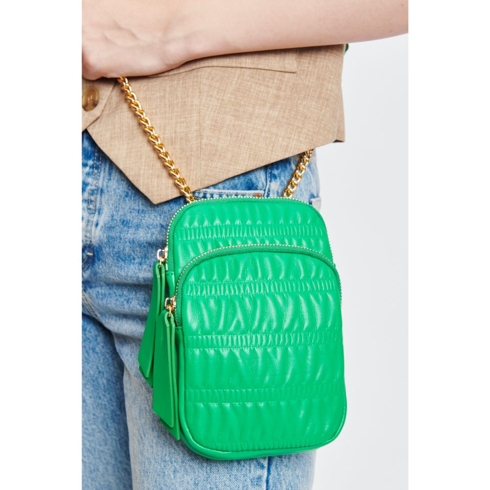 Woman wearing Kelly Green Moda Luxe Chantal Crossbody 842017131496 View 4 | Kelly Green