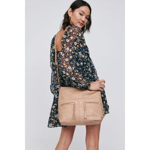 Woman wearing Natural Moda Luxe Heidi Hobo 842017129844 View 2 | Natural