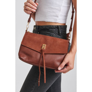 Woman wearing Chocolate Moda Luxe Aubrey Crossbody 842017128526 View 4 | Chocolate