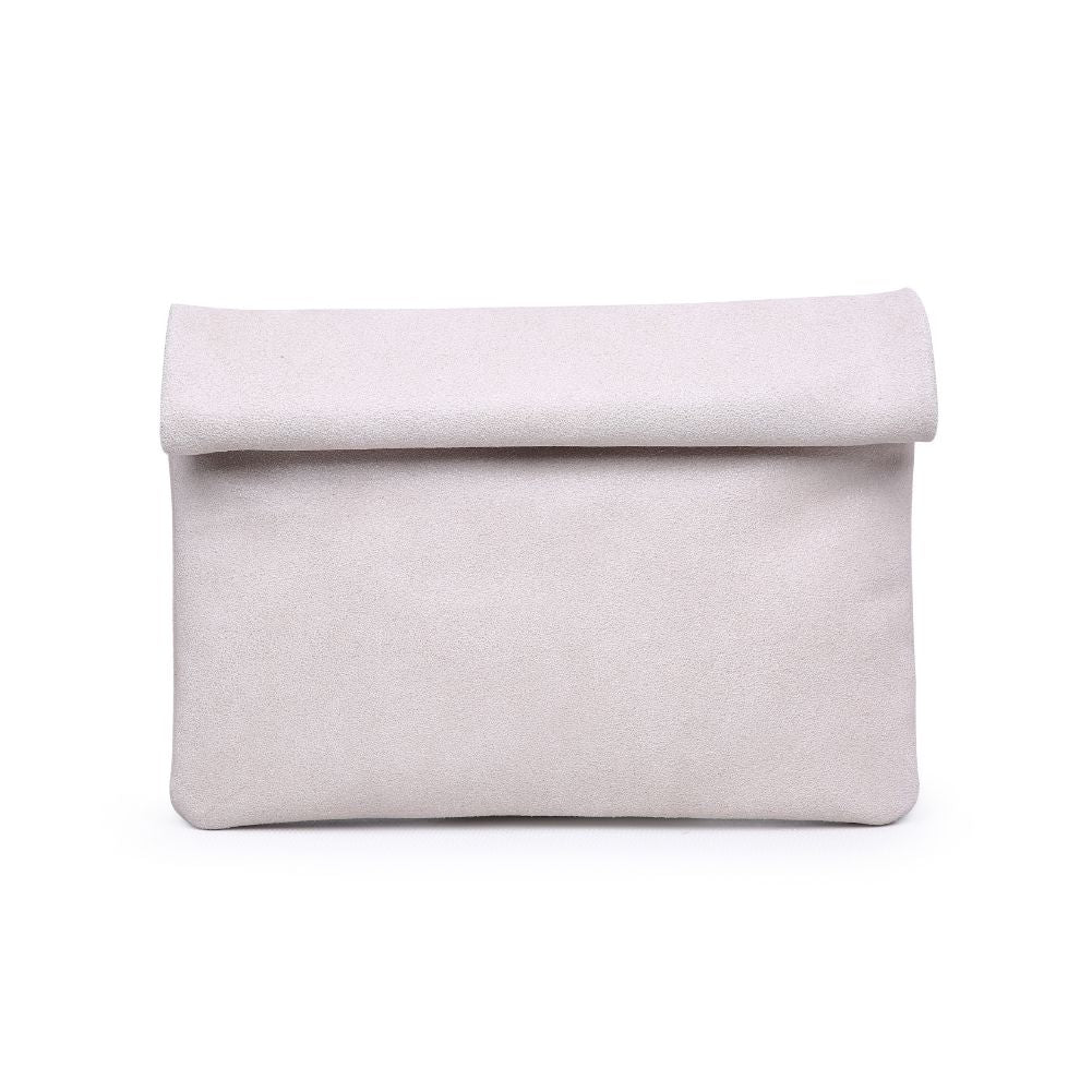 Product Image of Moda Luxe Gianna Metallic Clutch 842017120483 View 1 | Putty