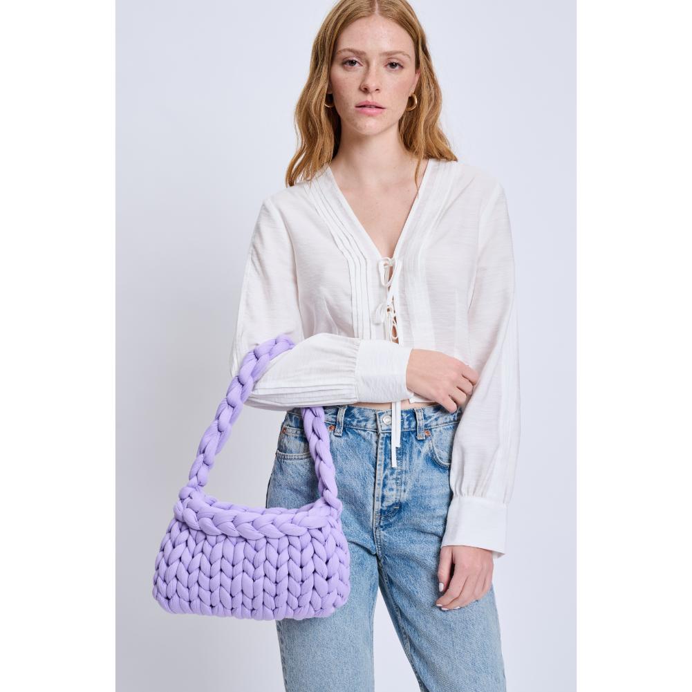 Woman wearing Lilac Moda Luxe Trendelle Hobo 842017134947 View 2 | Lilac