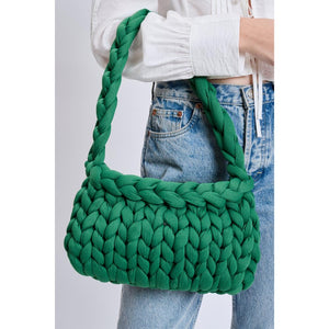 Woman wearing Kelly Green Moda Luxe Trendelle Hobo 842017134954 View 4 | Kelly Green