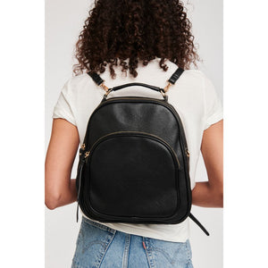 Woman wearing Black Moda Luxe Claudia Backpack 842017126096 View 1 | Black