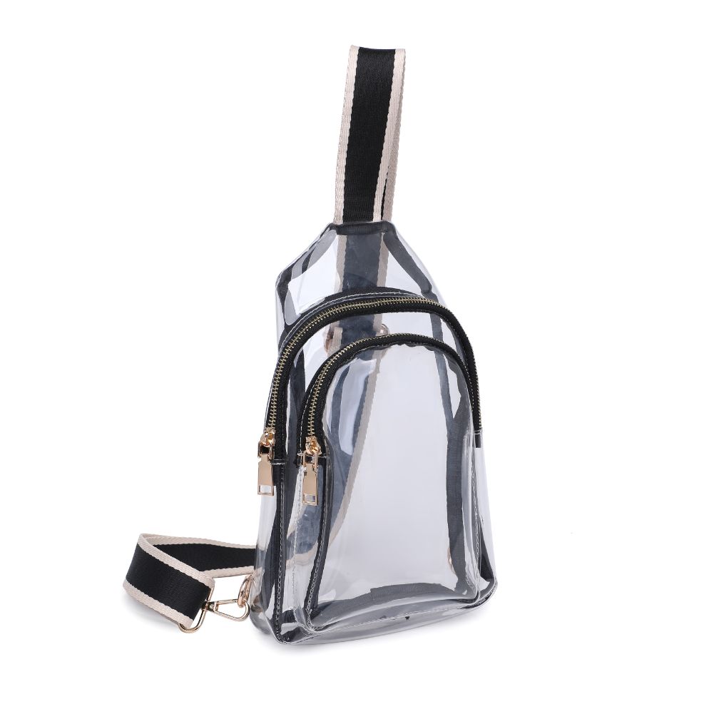 Product Image of Moda Luxe Britney Sling Backpack 842017133513 View 6 | Clear Black