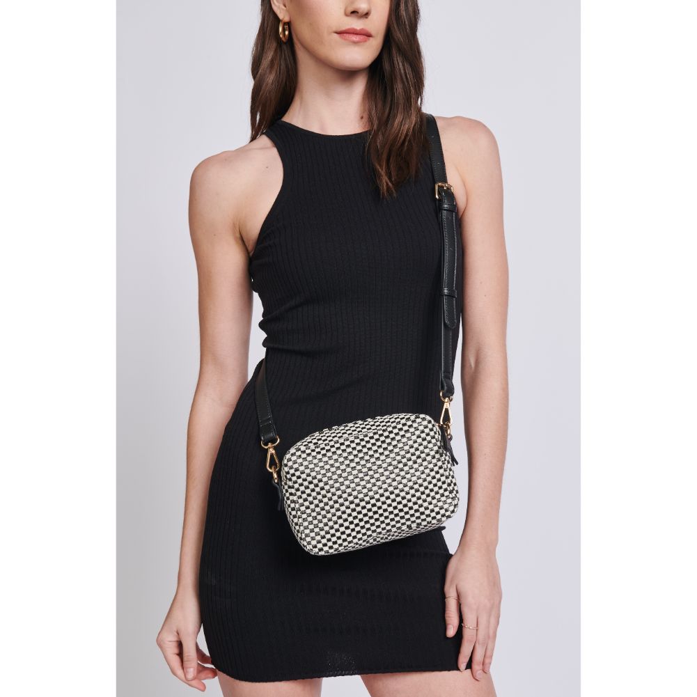 Woman wearing Black Moda Luxe Serena Crossbody 842017129011 View 3 | Black