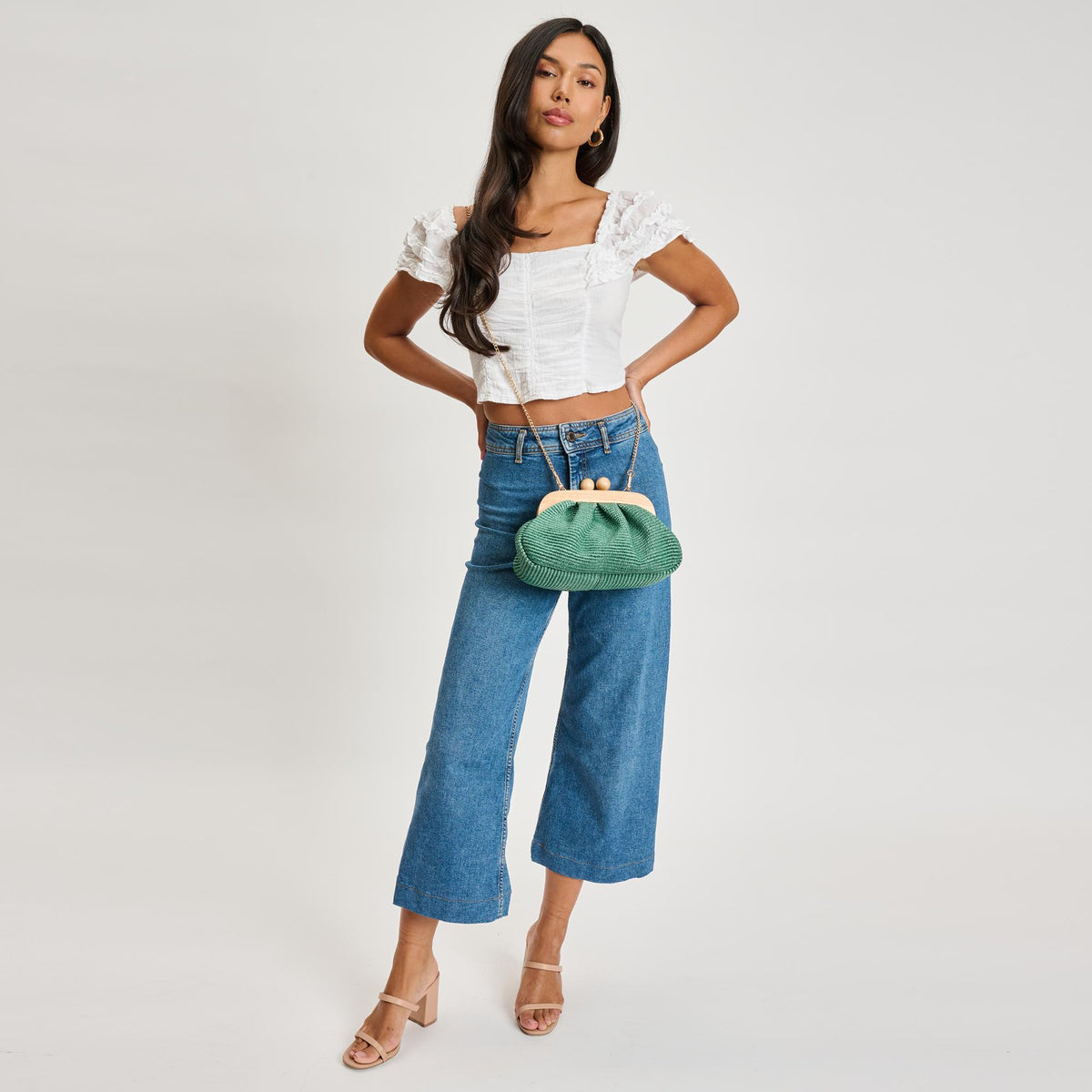 Woman wearing Basil Moda Luxe Vogueista Crossbody 842017134589 View 3 | Basil