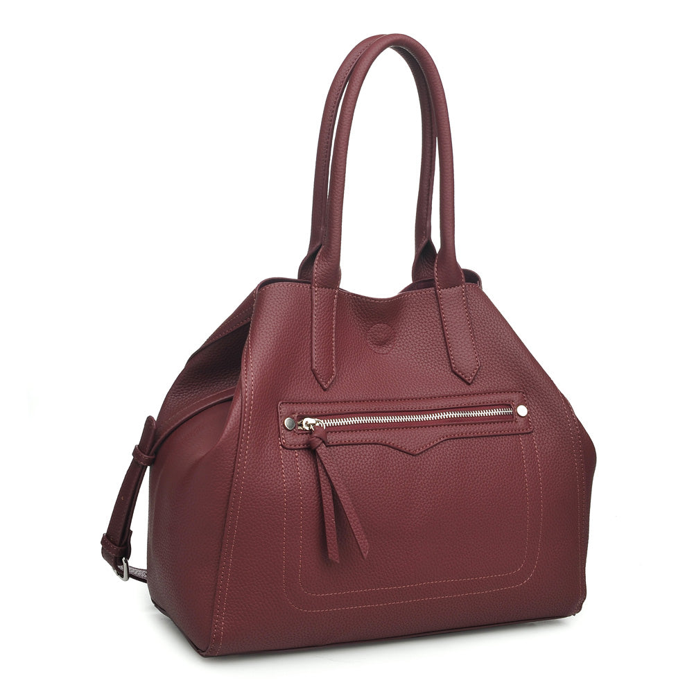 Product Image of Moda Luxe Camden Tote 842017116745 View 6 | Burgundy