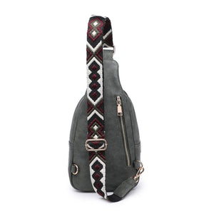 Product Image of Moda Luxe Regina Sling Backpack 842017130253 View 7 | Olive