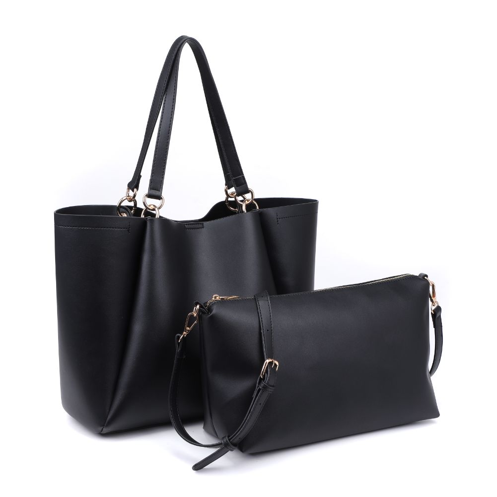 Product Image of Moda Luxe Brooklyn Tote 842017132707 View 6 | Black