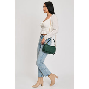 Woman wearing Hunter Green Moda Luxe Belinda Crossbody 842017133551 View 3 | Hunter Green