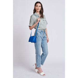 Woman wearing Electric Blue Moda Luxe Lena Crossbody 842017129479 View 4 | Electric Blue